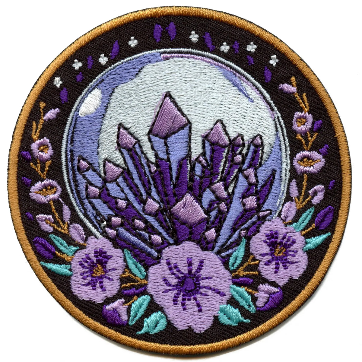 Esoteric Patch Crystal Globe Crystals Patch Mythology Psychic Aesthetic Embroidered I ...