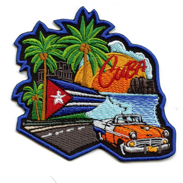 Cuba Travel Paradise Patch Almendron Hispanic Culture Embroidered Iron On