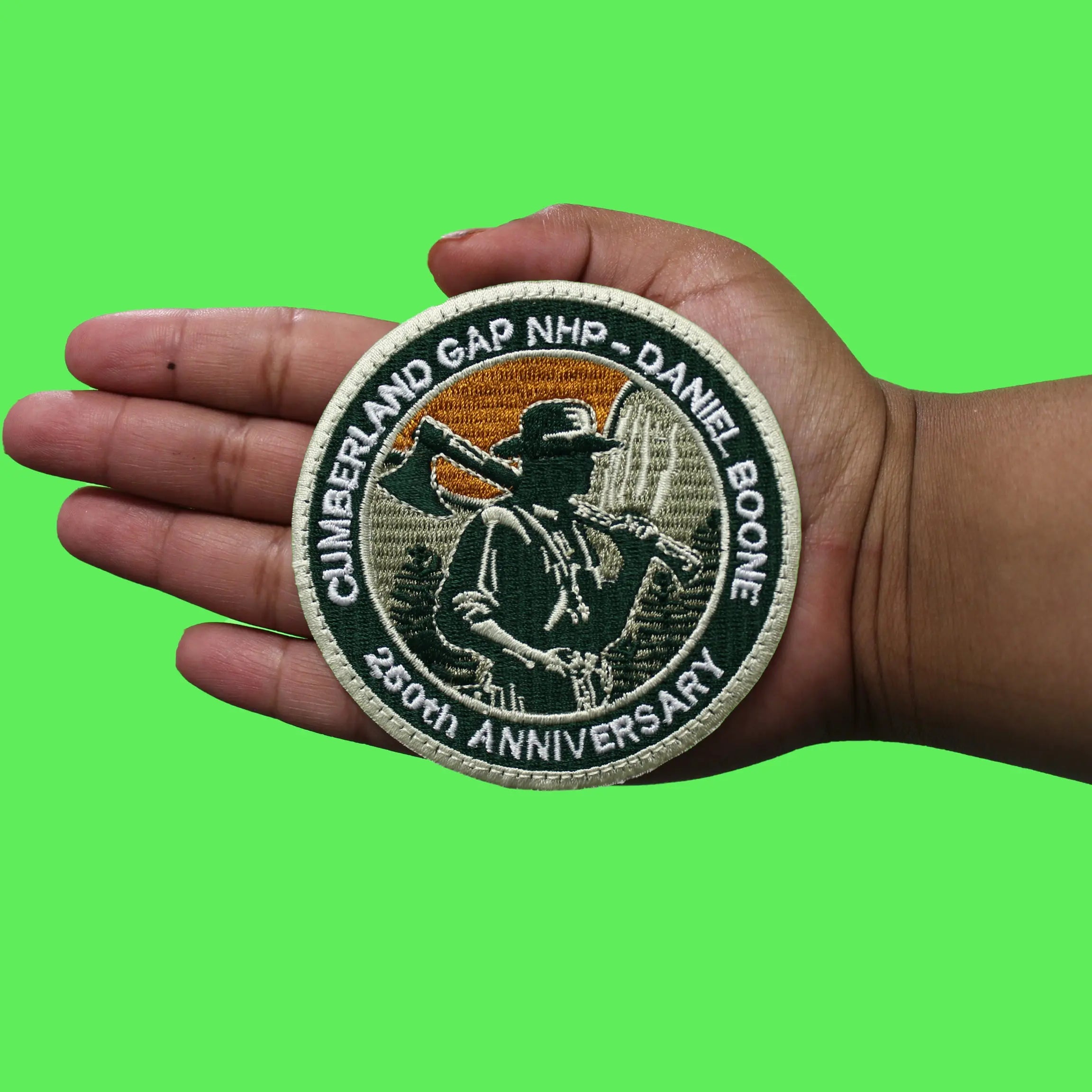 Cumberland GAP NHP Patch Daniel Boone 250th Anniversary Embroidered Iron On