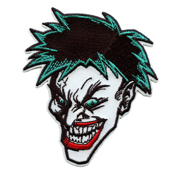 DC Comic Joker Patch Evil Headshot Character Embroidered Iron On