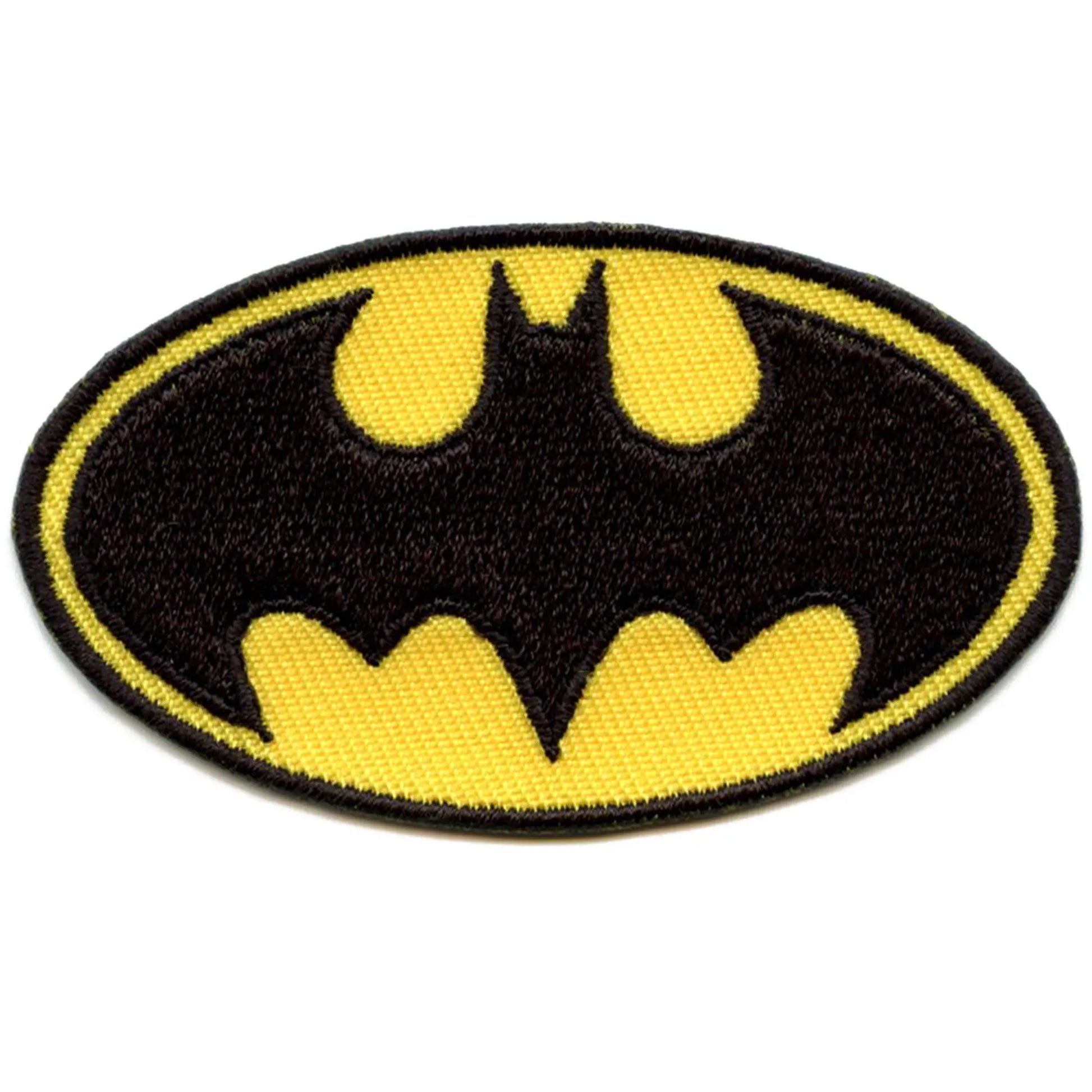 DC Comics Batman Logo Iron on Embroidered Applique Patch - Small