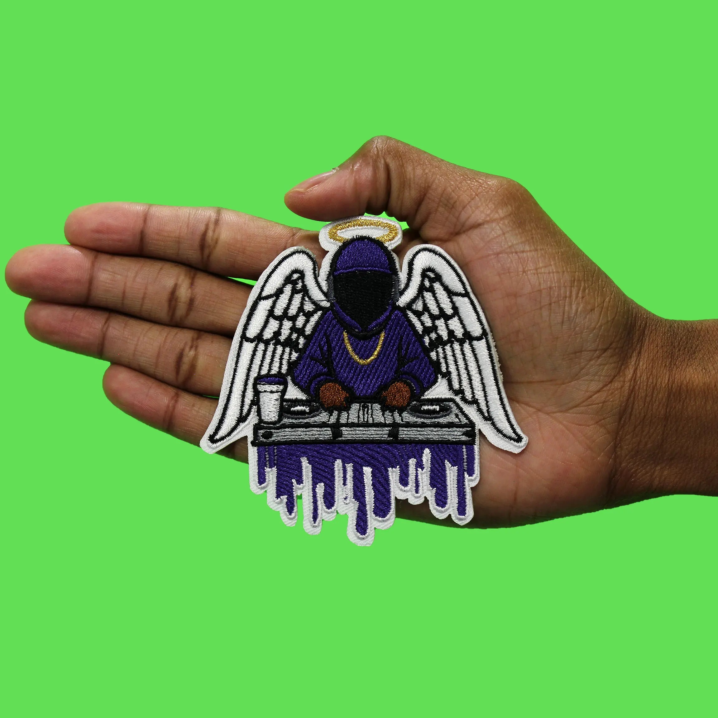DJ Screw Angel Patch Music Hip-Hop Screwed Up Embroidered Iron on