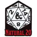 Dungeons And Dragons Natural 20 Patch Icosahedron Dice Game Embroidered Iron On