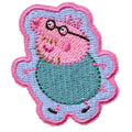 Daddy Pig Character Patch Peppa Pig Children Cartoon Embroidered Iron-On
