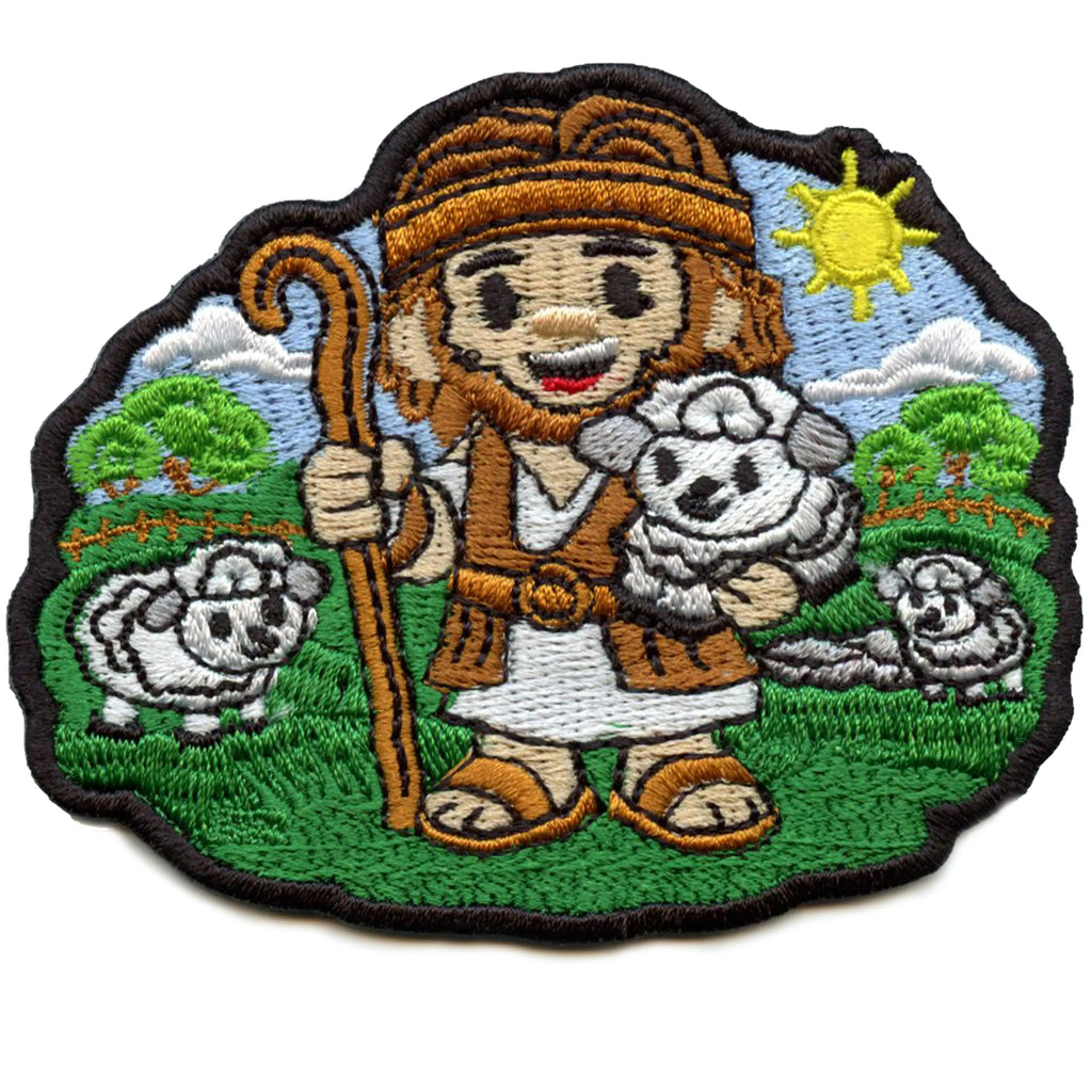 David The Shepherd Patch Prophetic Religious Saint Embroidered Iron-On