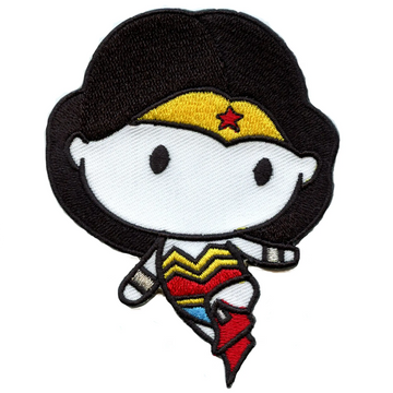 DC Wonder Woman Patch Chibi Character Small Embroidered Iron On