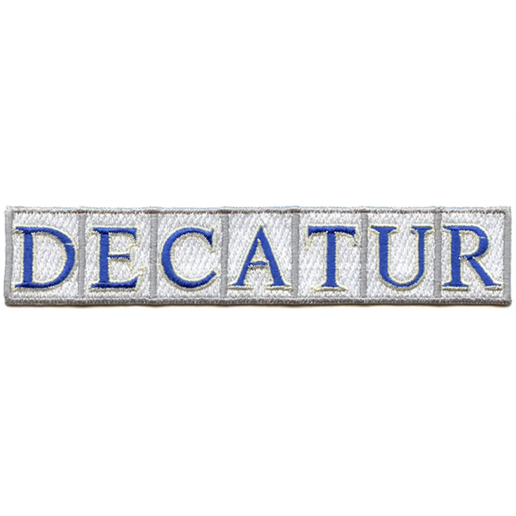 Patch brodé en carreaux de rue Decatur New Orleans Travel Iron On