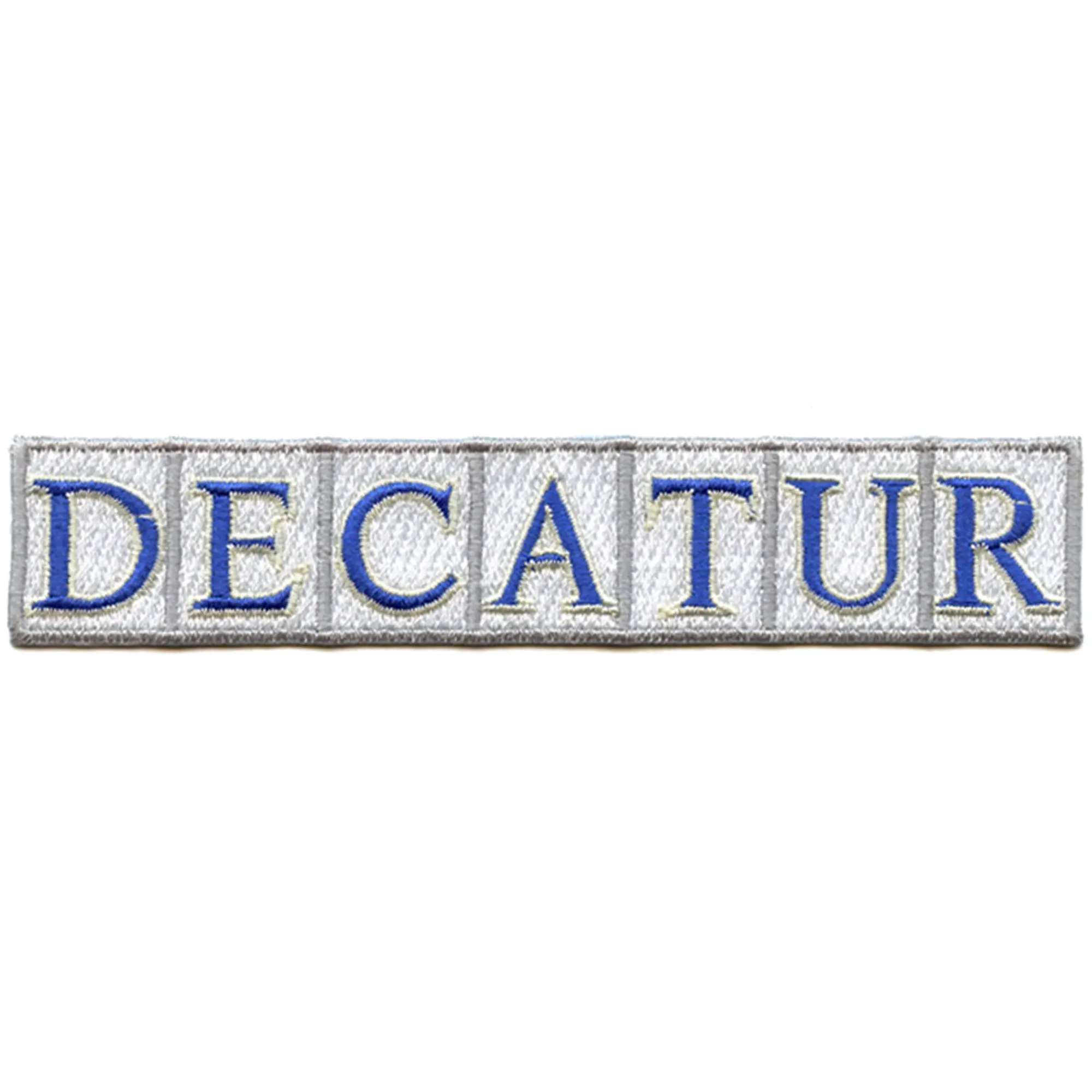 Patch brodé en carreaux de rue Decatur New Orleans Travel Iron On