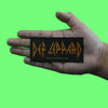 Def Leppard Strip Logo Patch English Rock Band Woven Iron On