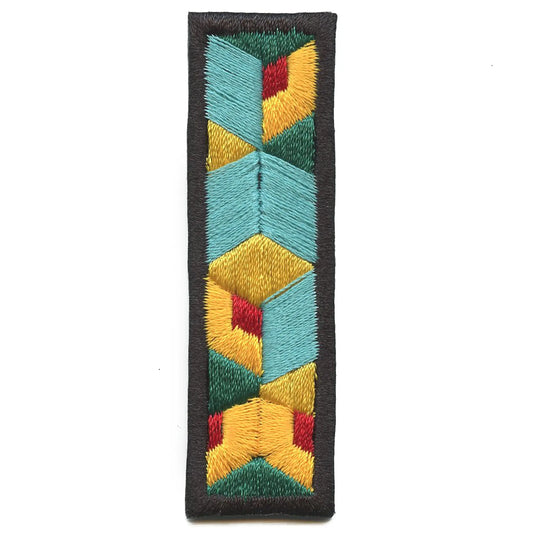 Demon Katana Sword Patch Anime Yellow & Green Slayer Embroidered Iron On