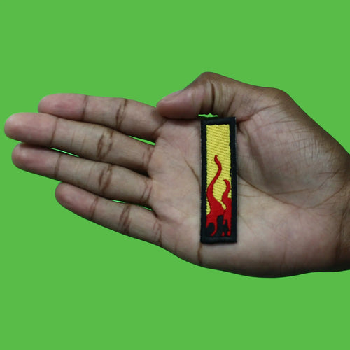 Demon Katana Patch Slayer Flames Embroidered Iron On