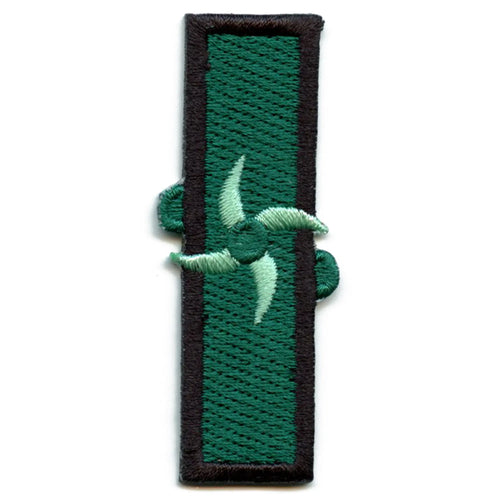 Demon Katana Sword Patch Green Slayer Anime Embroidered Iron On