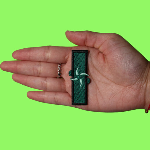 Demon Katana Sword Patch Green Slayer Anime Embroidered Iron On