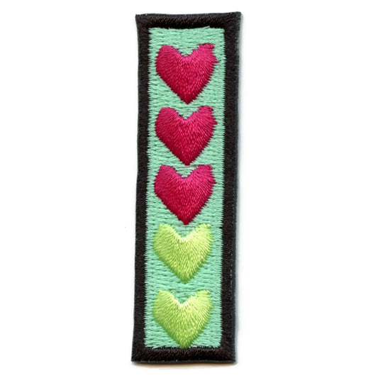 Demon Katana Sword Patch Slayer Hearts Embroidered Iron On