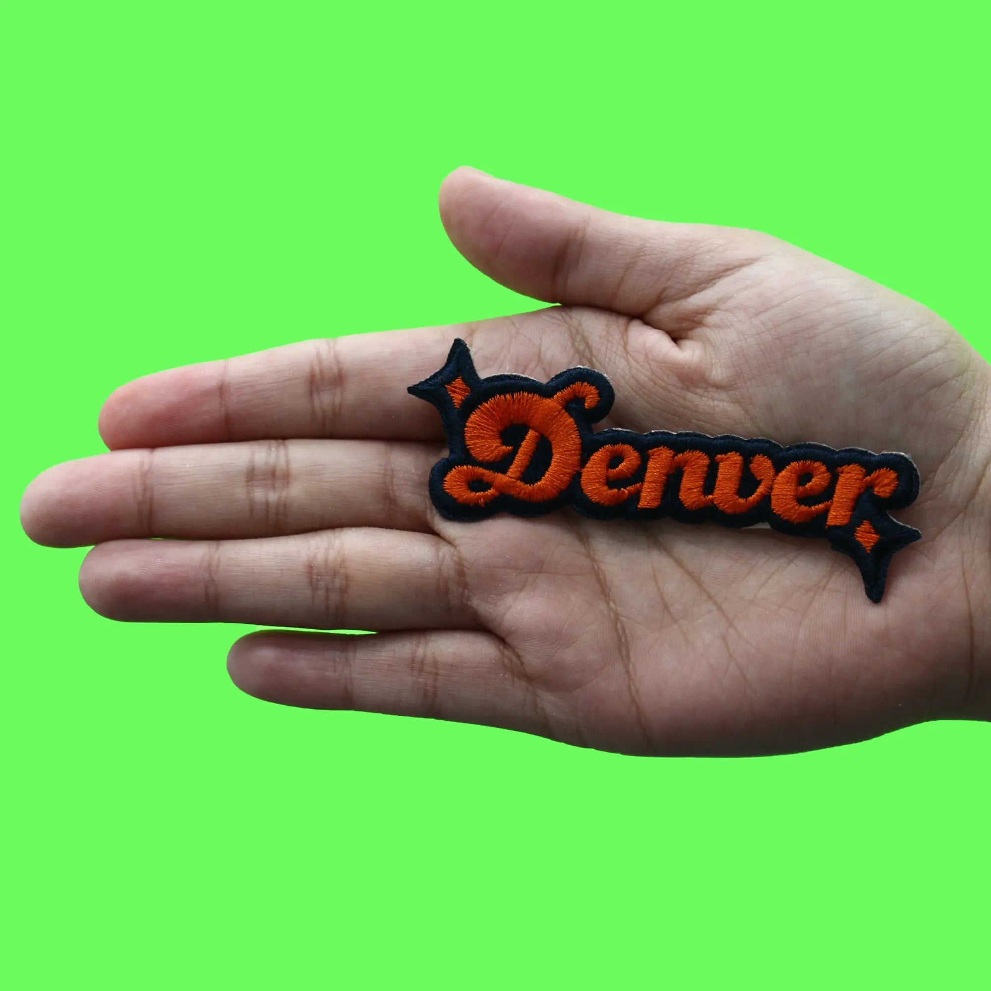 Denver Sparkle Script Patch Colorado Football Embroidered Iron-On