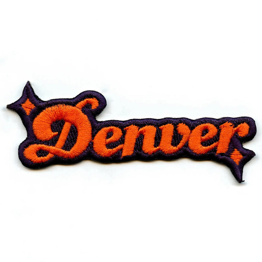 Denver Sparkle Script Patch Colorado Football Embroidered Iron-On