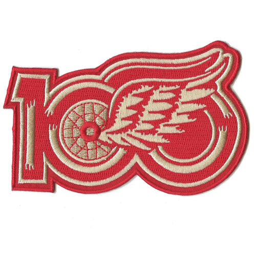 Detroit Red Wings 100th Anniversary NHL Season Jersey Patch 2025-26 Alternate