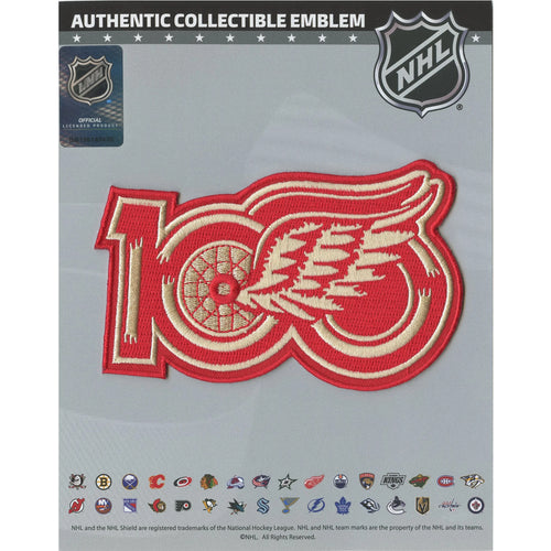 Detroit Red Wings 100th Anniversary NHL Season Jersey Patch 2025-26 Alternate