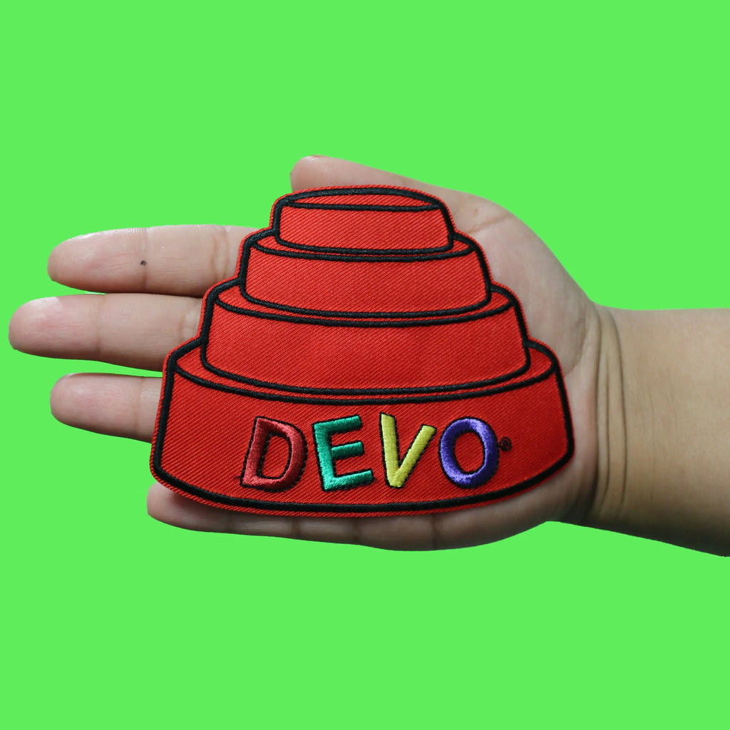 Devo Dome Hat Patch New Wave Music Embroidered Iron On