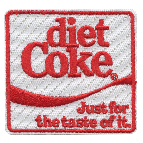 Diet Coca Cola Logo Patch Delicious Cold Beverage Embroidered Iron On