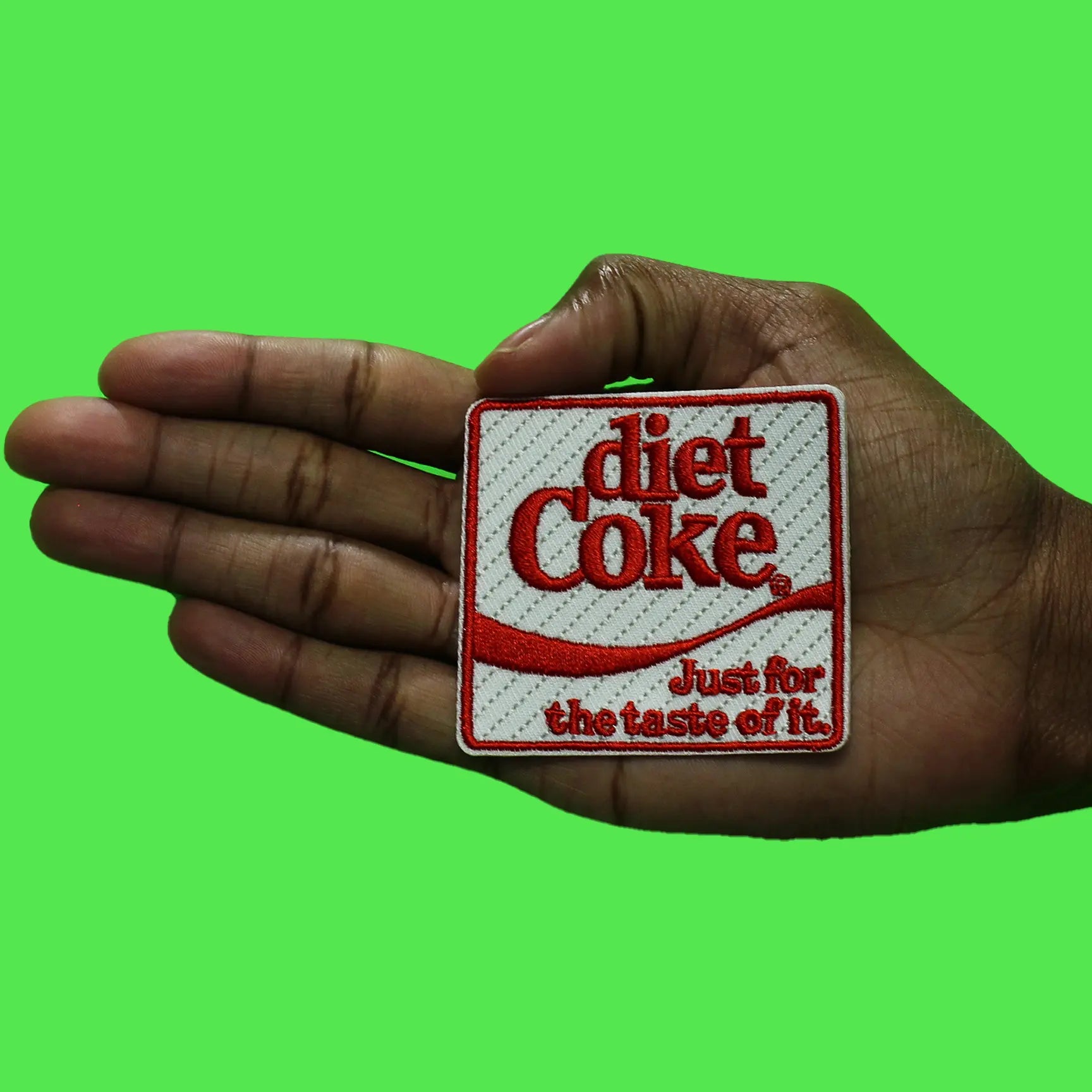 Diet Coca Cola Logo Patch Delicious Cold Beverage Embroidered Iron On