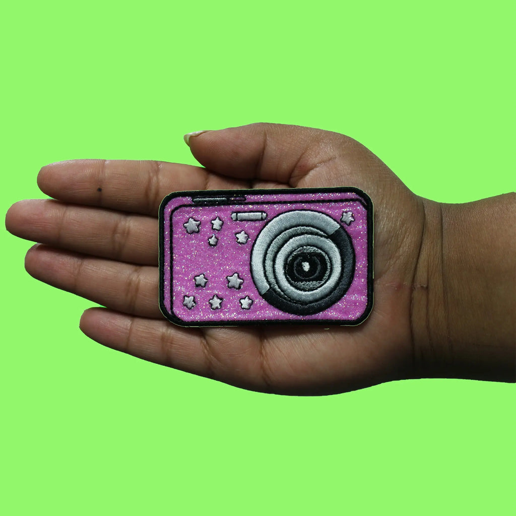 Digital Camera Glitter Patch Main Hobby Memorabilia Glitter Appliqie Iron-On