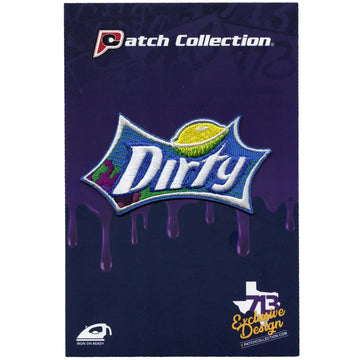 Dirty Soda Logo Patch Purple Drank Syrup Embroidered Iron On