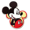 Disney Mickey Mouse Patch Inside Head Silhouette Leather Embroidered Iron On