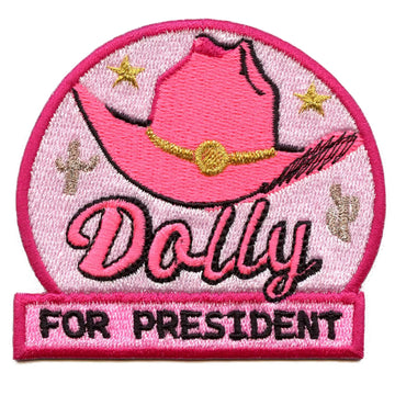 Dolly for President Patch Southern Western Cowgirl Embroidered Iron on