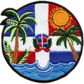 Dominican Republic Paradise Patch Tropical Oasis Culture Embroidered Iron on