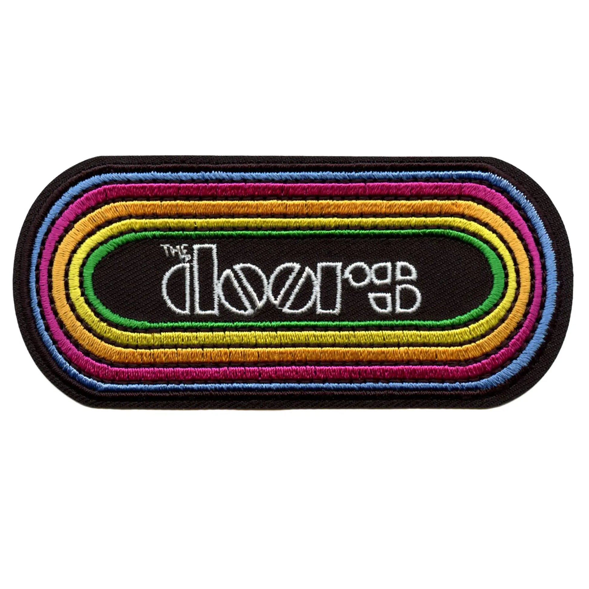 The Doors KMET Logo Patch Rainbow American Rock Embroidered Iron On