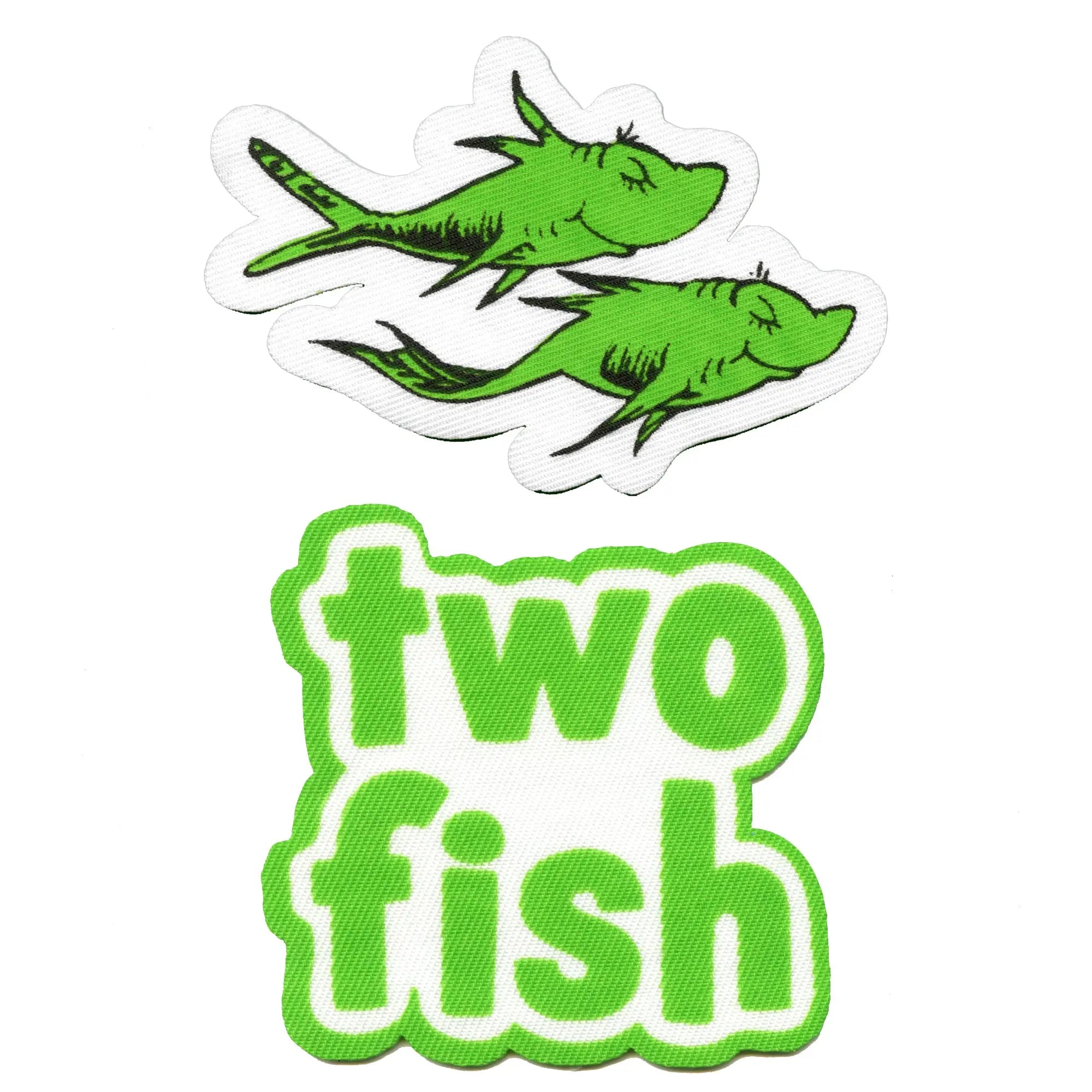 Dr. Seuss One Fish Two Fish Red Fish Iron On Twill Patches