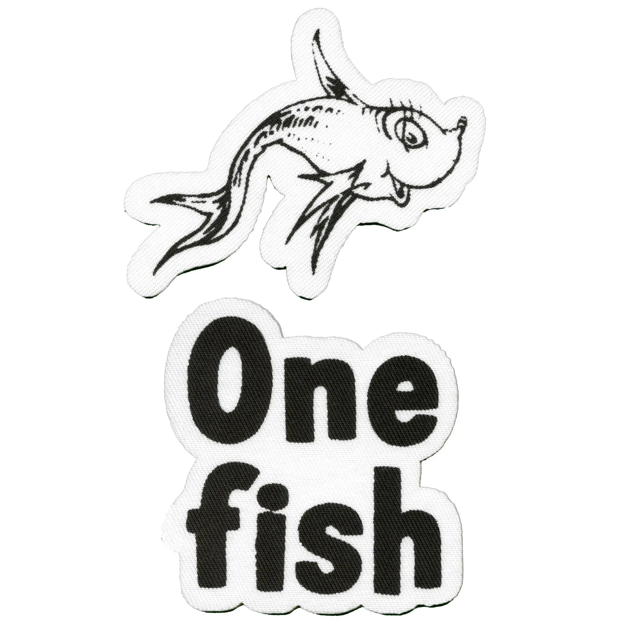 Dr. Seuss One Fish Two Fish Red Fish Iron On Twill Patches