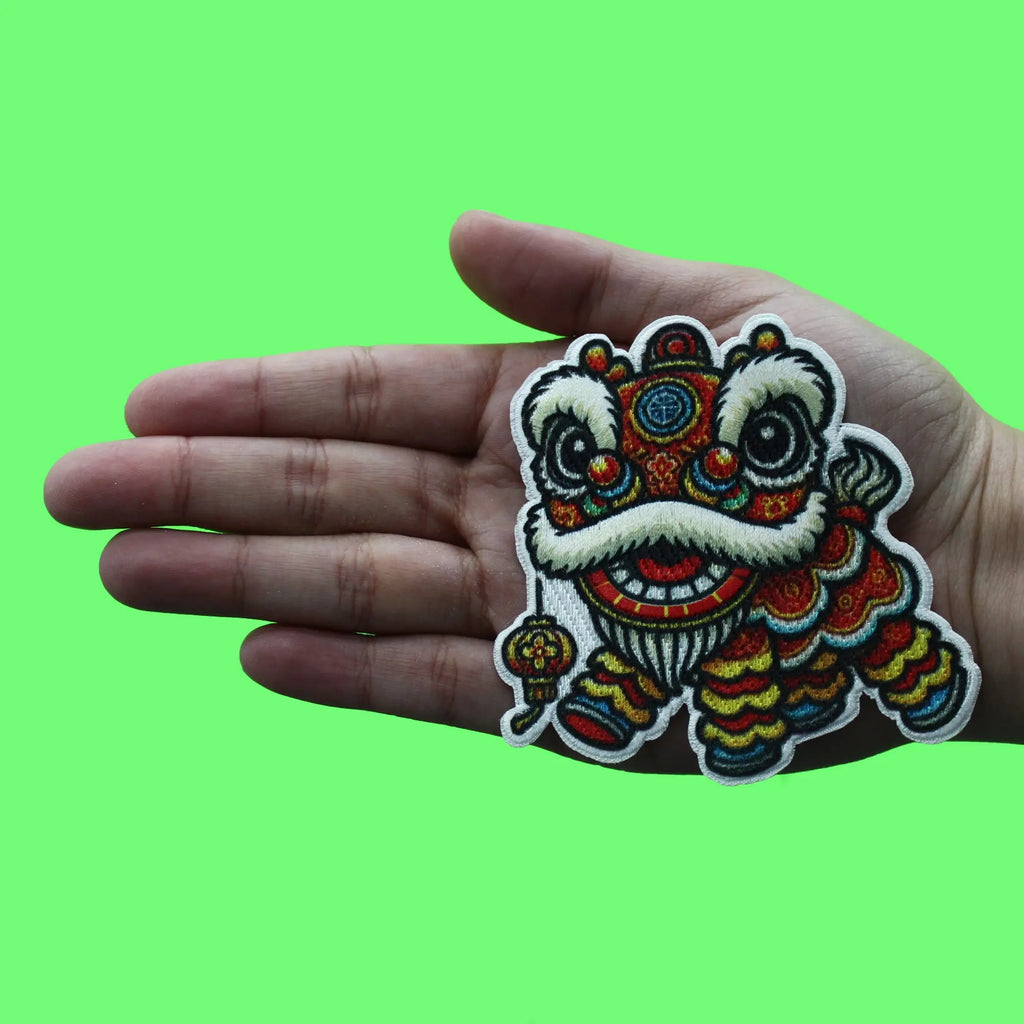 Dragon Dance Performance Patch Chinese New Year Sublimated Embroidery Iron-On
