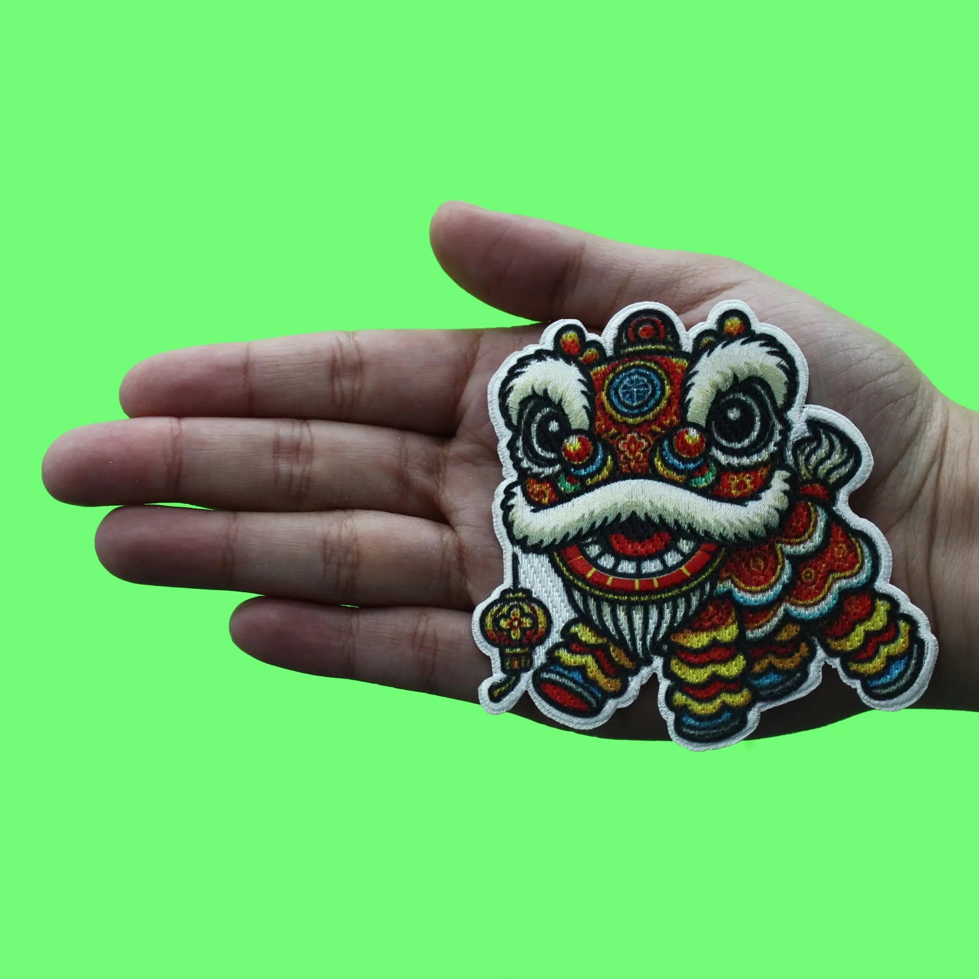 Dragon Dance Performance Patch Chinese New Year Sublimated Embroidery Iron-On