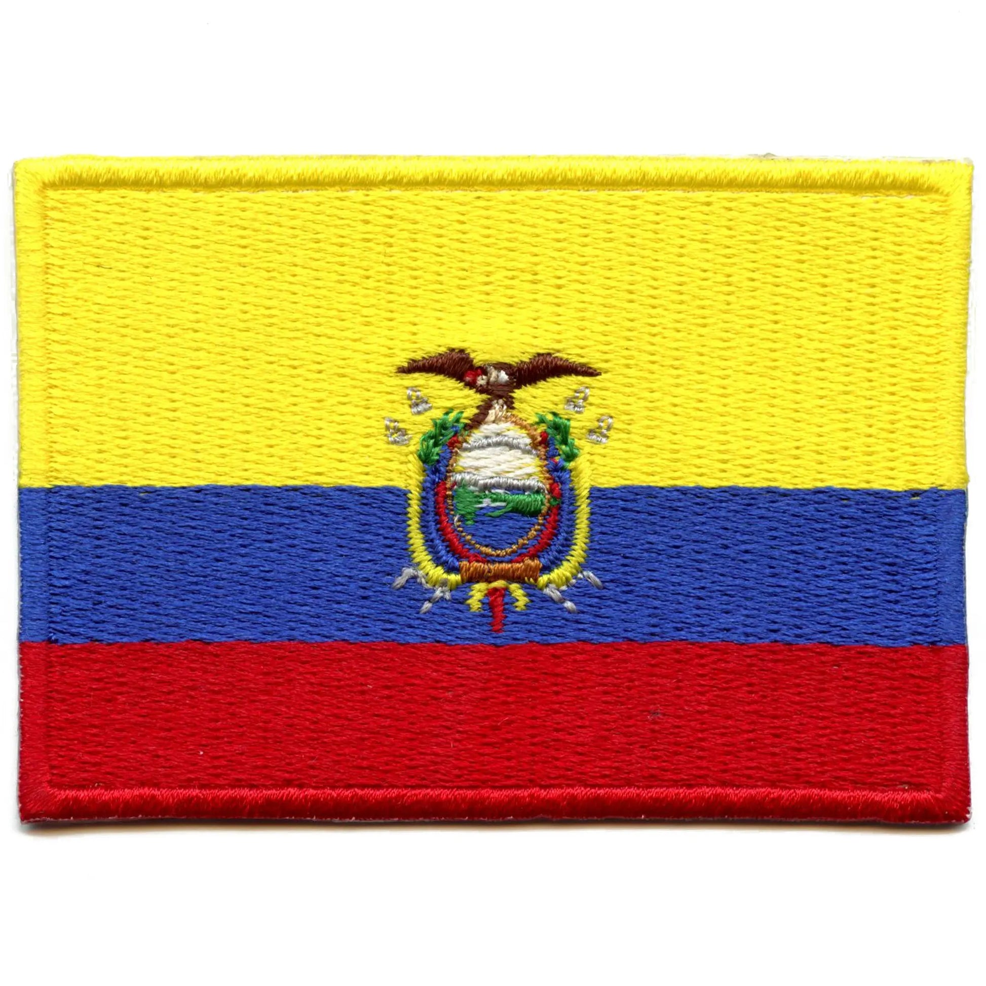 Ecuador Country Flag Patch Hispanic Latino Culture Embroidered Iron On