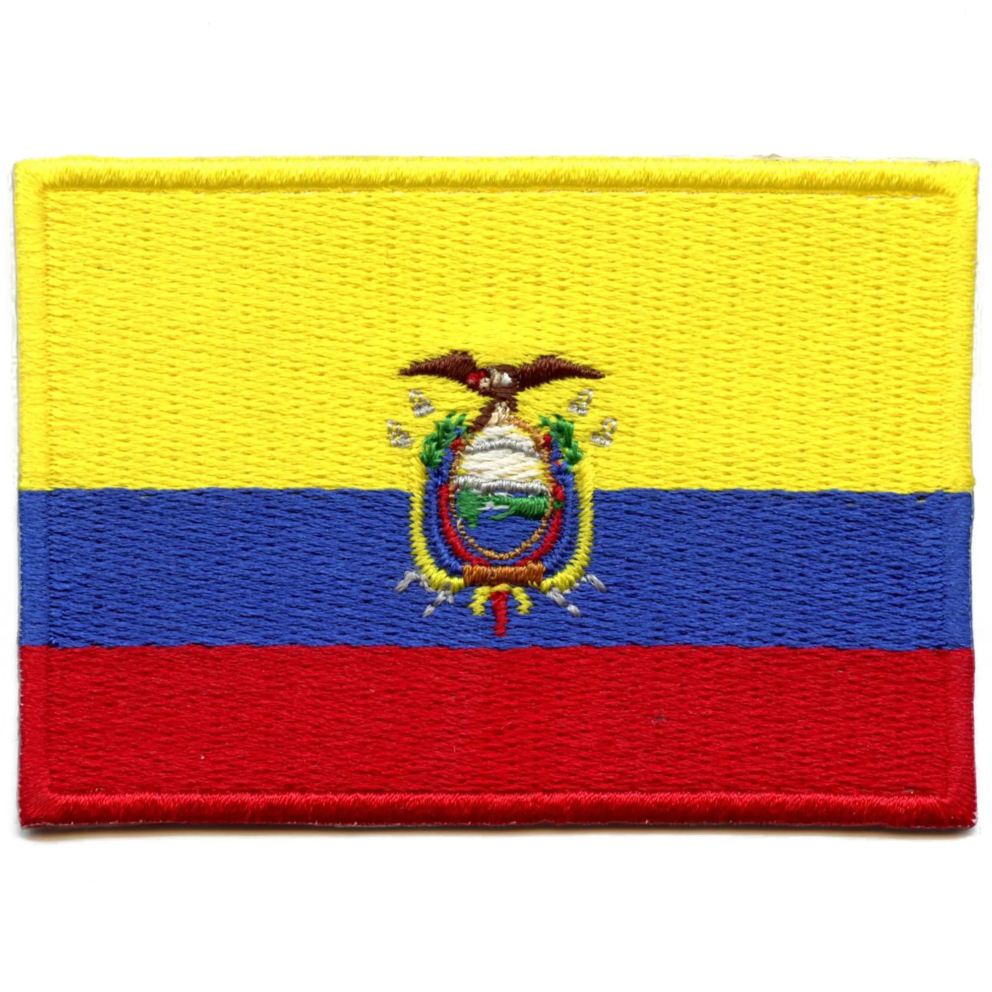 Ecuador Country Flag Patch Hispanic Latino Culture Embroidered Iron On
