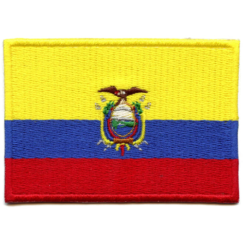 Ecuador Country Flag Patch Hispanic Latino Culture Embroidered Iron On