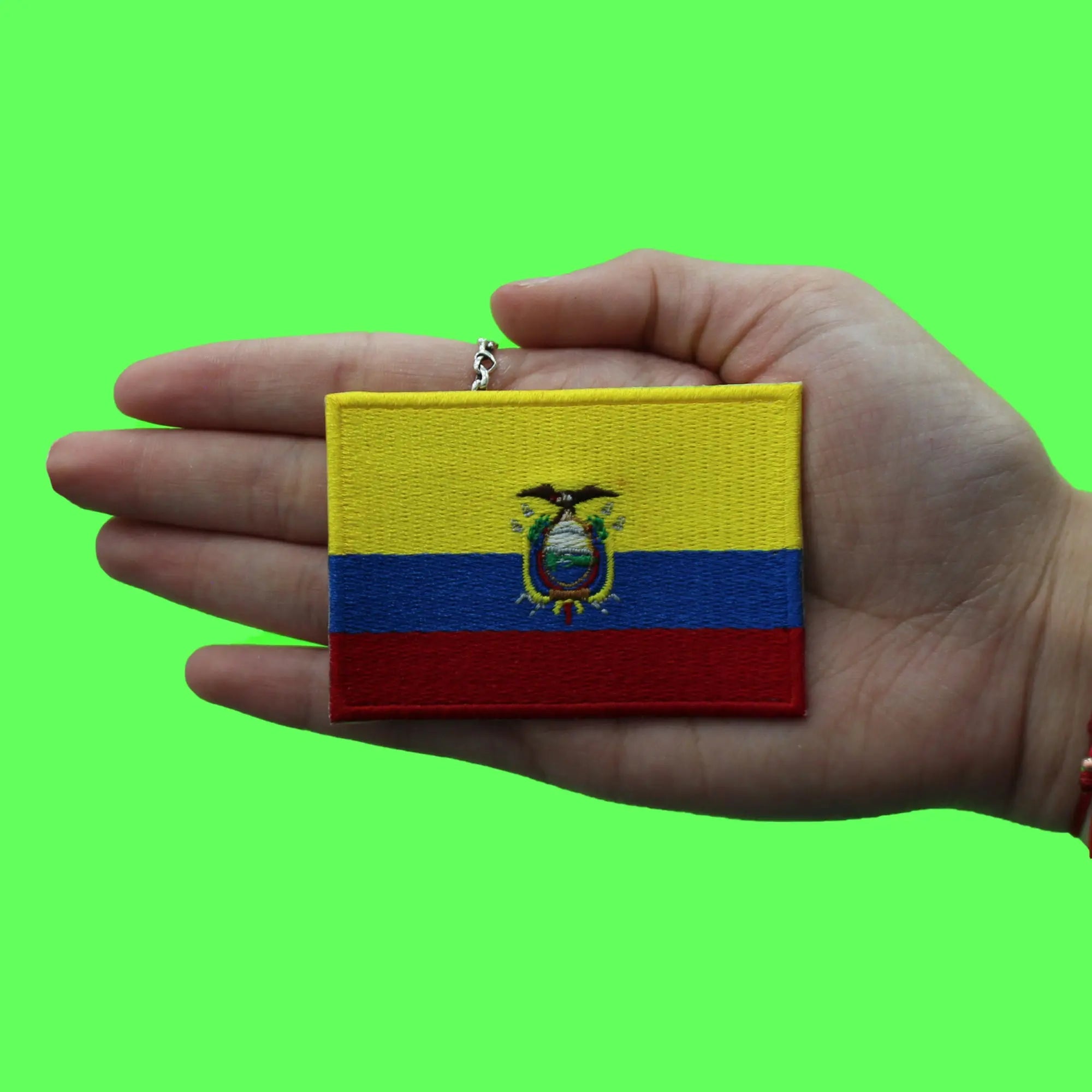 Ecuador Country Flag Patch Hispanic Latino Culture Embroidered Iron On