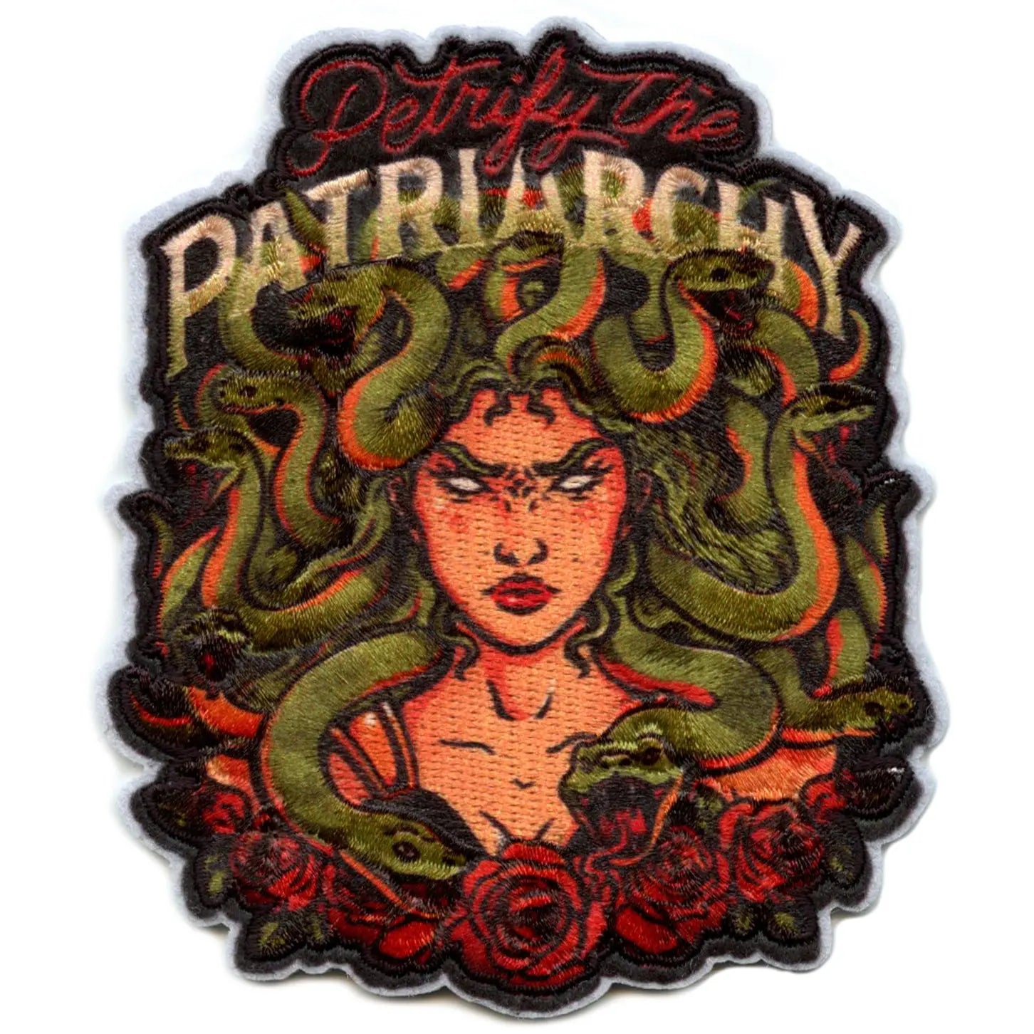 EduFly Petrify The Patriarchy Patch Women's Rights Art Sublimated Iron On