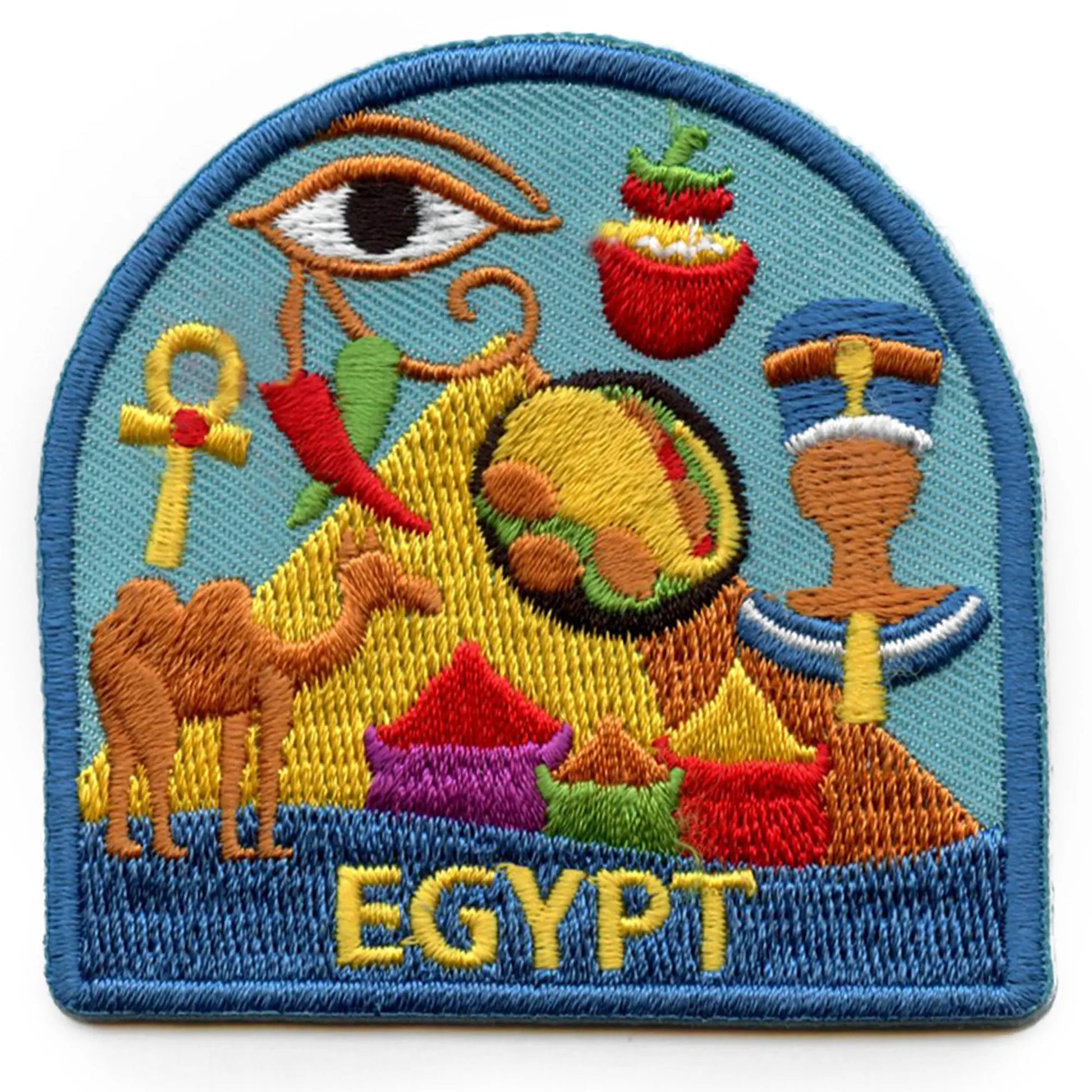Egypt World Showcase Travel Patch Souvenir Sandy Vacation Embroidered Iron On