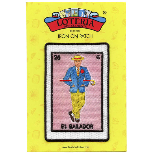 El Bailador 26 Patch Dancer Mexican Loteria Card Sublimated Embroidery Iron On