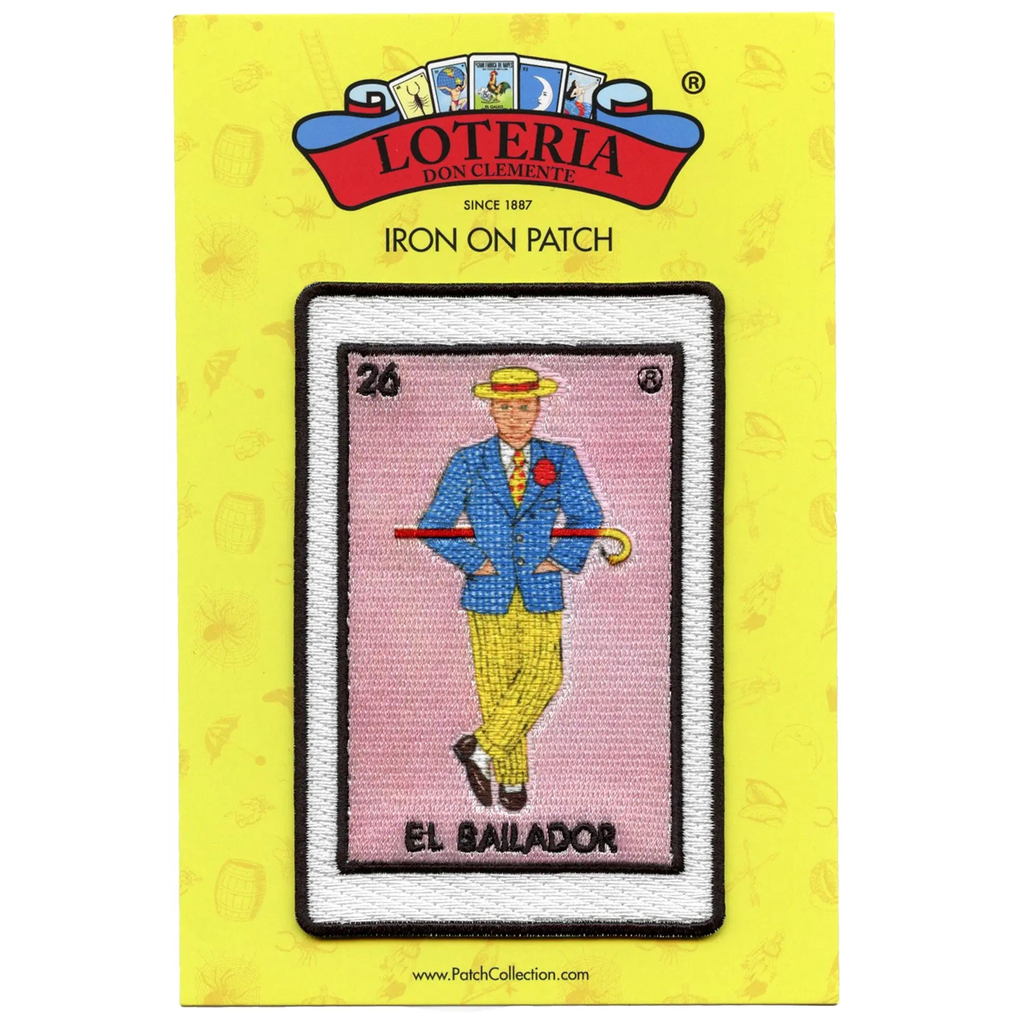 Patch El Bailador 26 Dancer Mexican Loteria Card Sublimation Broderie Thermocollant