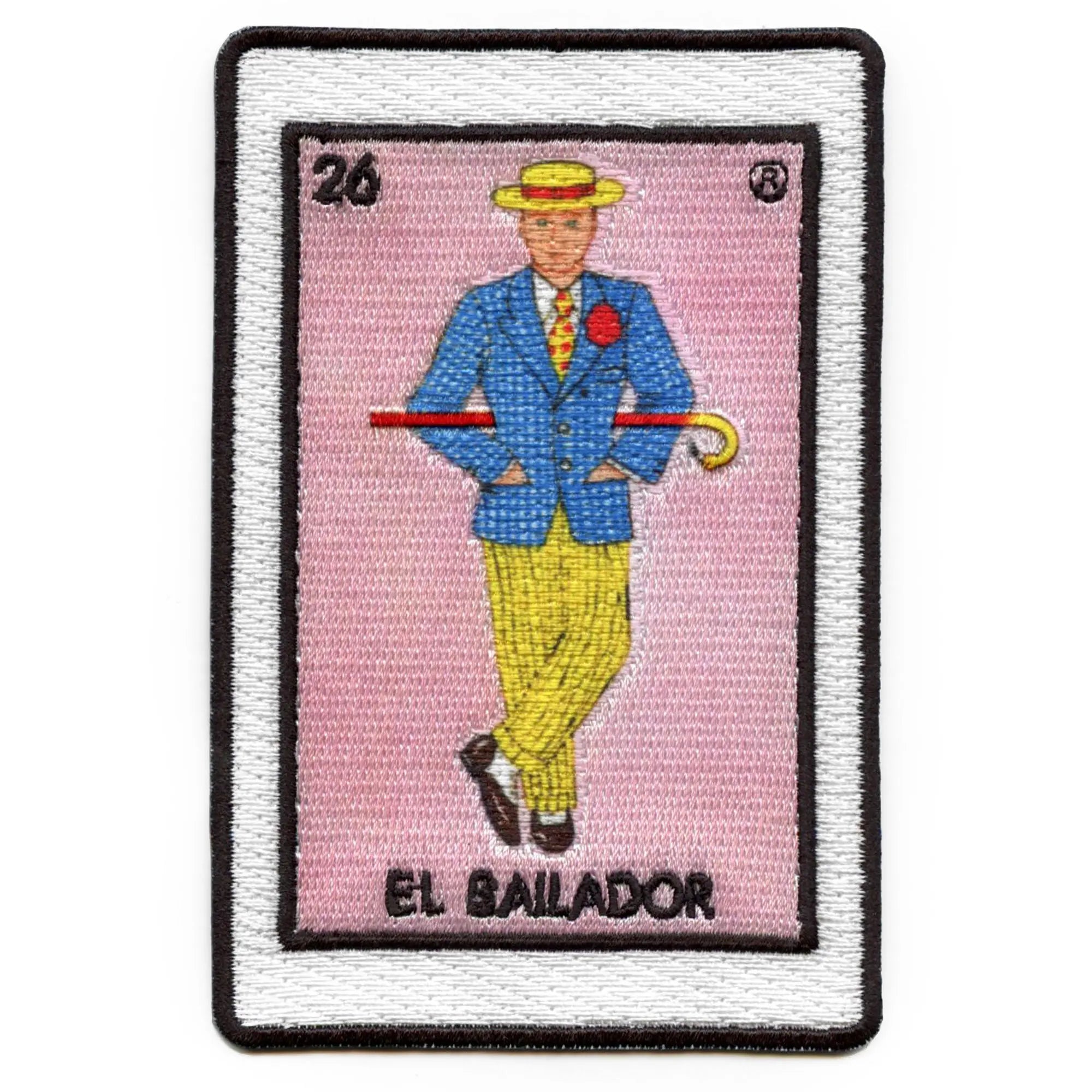 Patch El Bailador 26 Dancer Mexican Loteria Card Sublimation Broderie Thermocollant