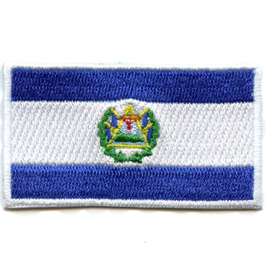 El Salvador Mini Flag Patch Latino Travel Souvenir Embroidered Iron On