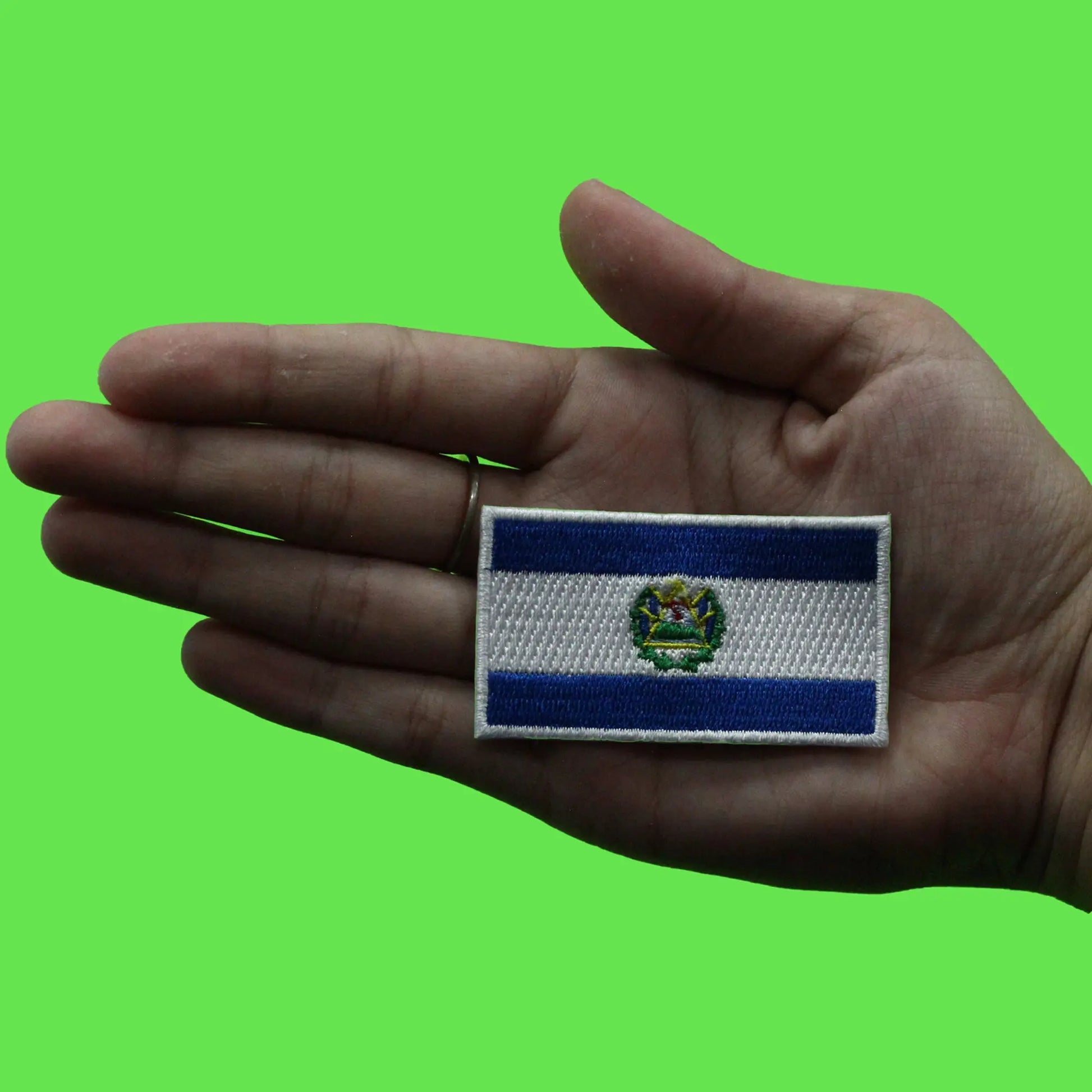 El Salvador Mini Flag Patch Latino Travel Souvenir Embroidered Iron On