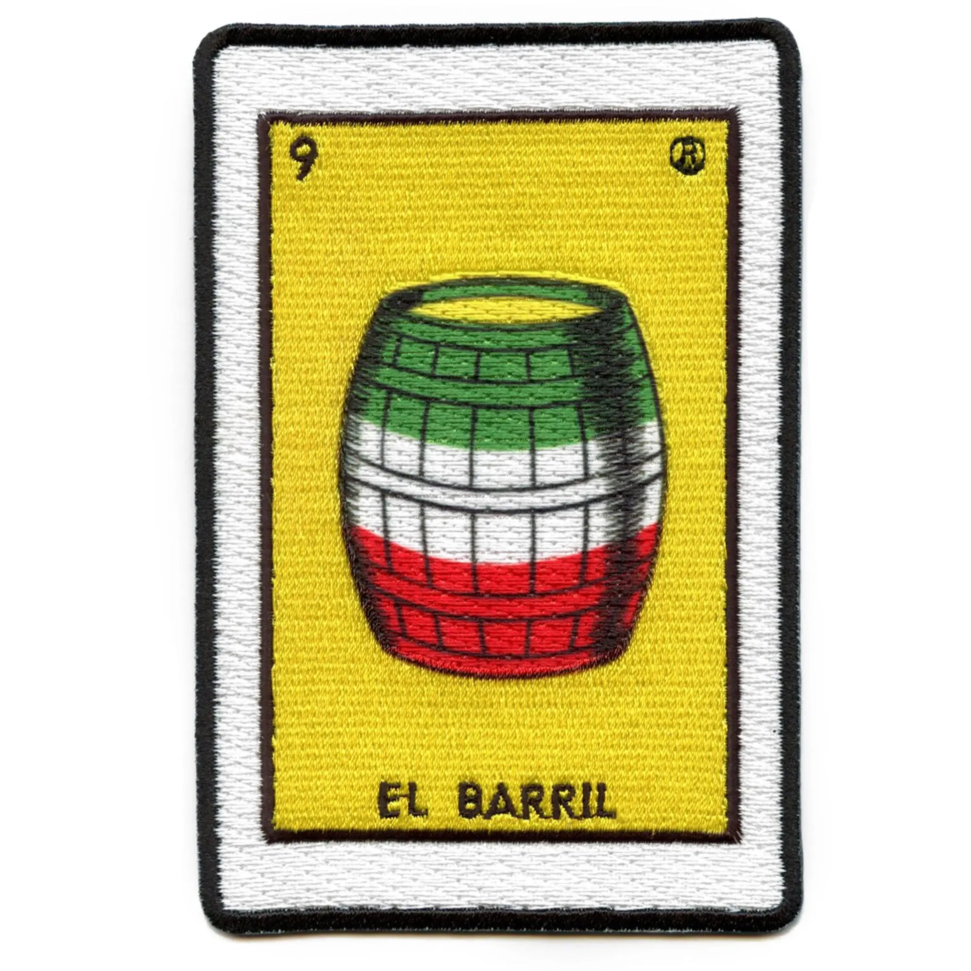 El Barril 9 Patch Mexican Loteria Card Sublimated Embroidery Iron On