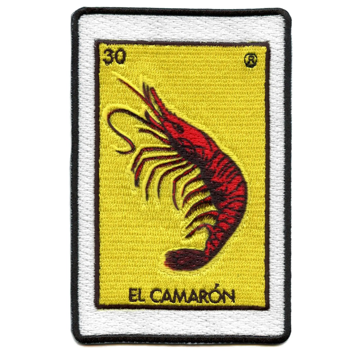 El Camaron 30 Patch Shrimp Mexican Loteria Sublimated Embroidery Iron ...