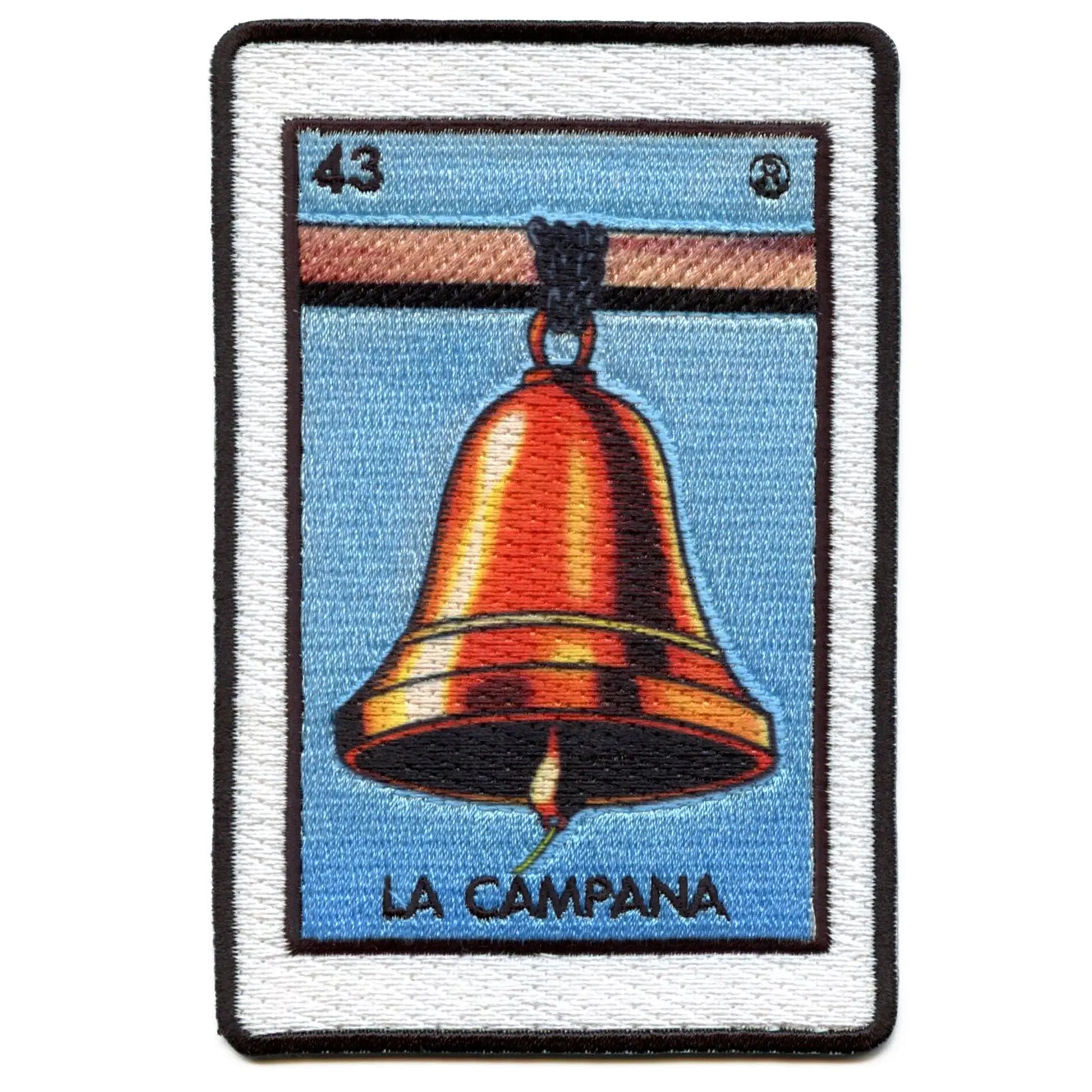 La Campana 43 Patch Mexican Loteria Card Sublimated Embroidery Iron On