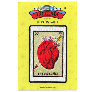 El Corazon 27 Patch Mexican Loteria Card Sublimated Embroidery Iron On